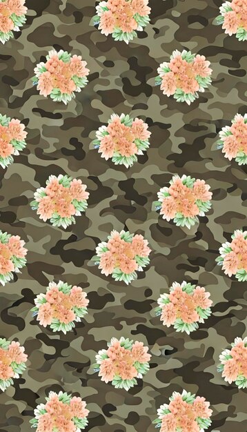 PSD bloem camouflage patroon voor een militair uniform.