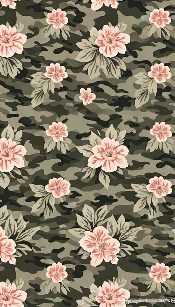 PSD bloem camouflage patroon voor een militair uniform.