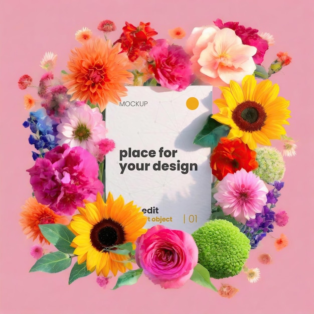 PSD bloemen en planten frames poster mockup 03