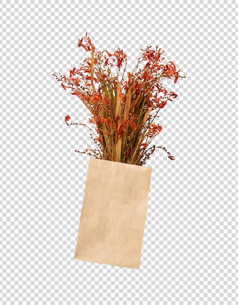 PSD bloemen envelop png