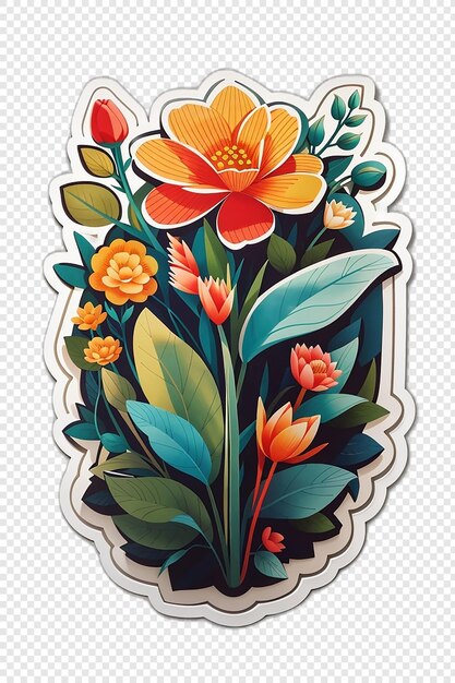 PSD bloemen plant sticker