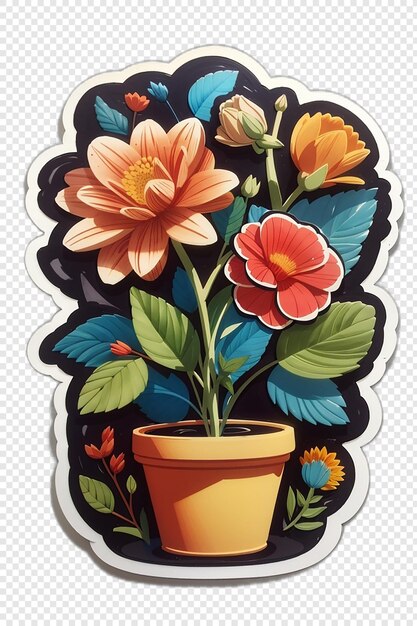 PSD bloemen plant sticker