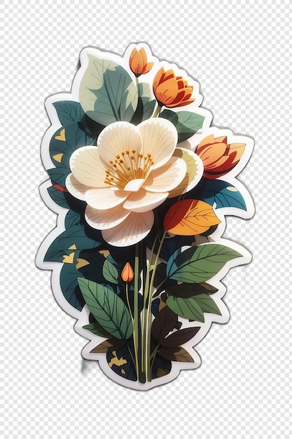 PSD bloemen plant sticker