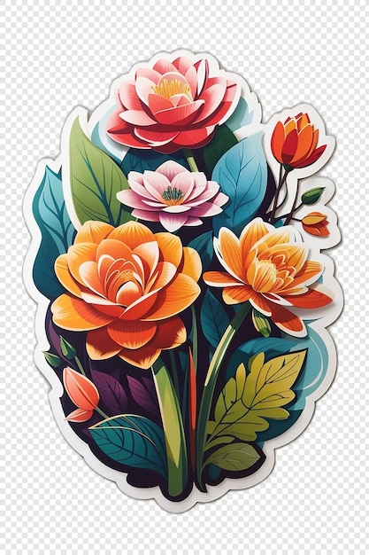 PSD bloemen plant sticker