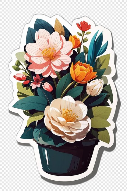 PSD bloemen plant sticker