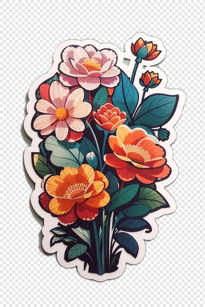 PSD bloemen plant sticker