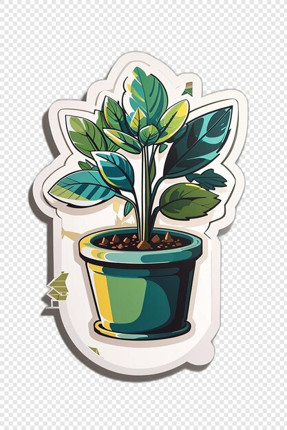 Bloemen plant sticker