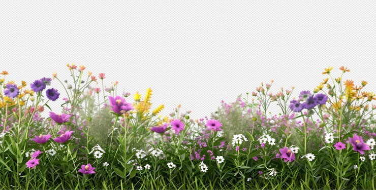 PSD bloemenveld png