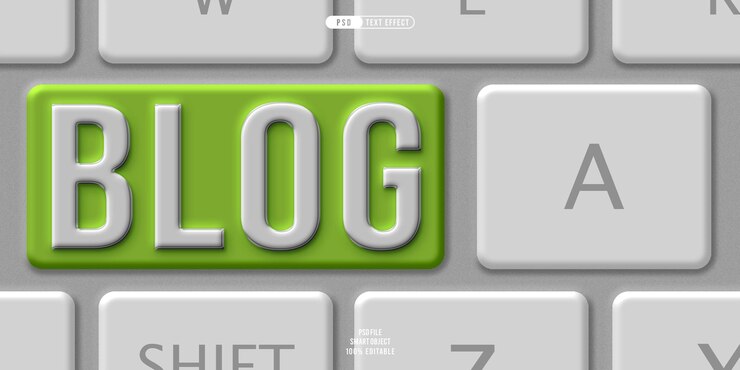 PSD blog 3d editable text effect