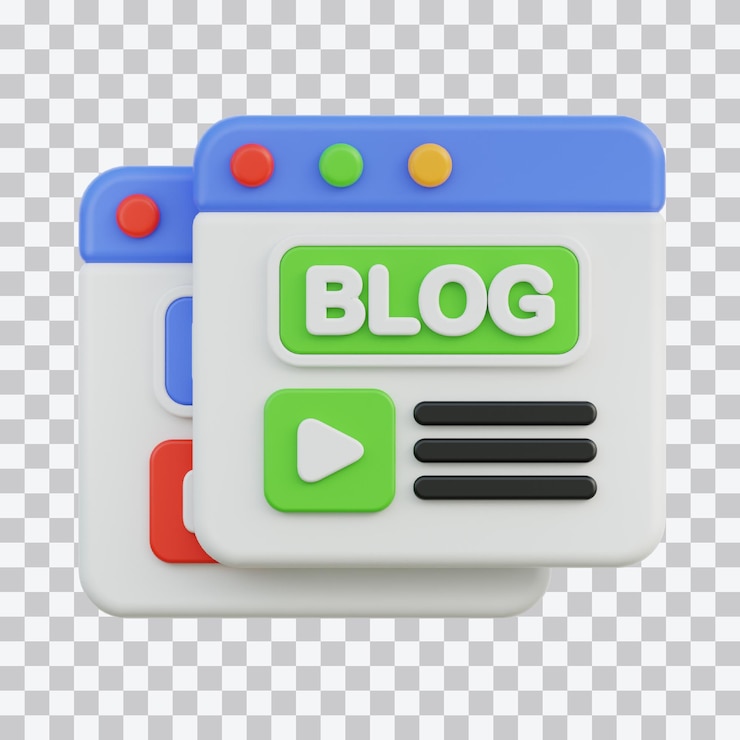 PSD blog 3d illustration