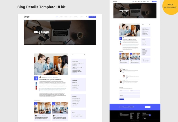 Blog details template ui kit