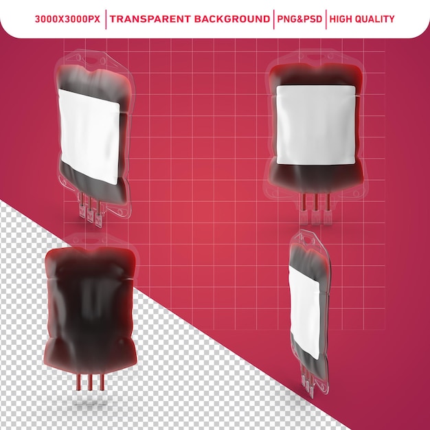 PSD blood bag blank label