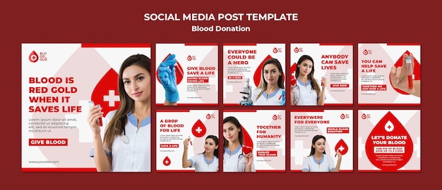 献血ソーシャルメディア投稿