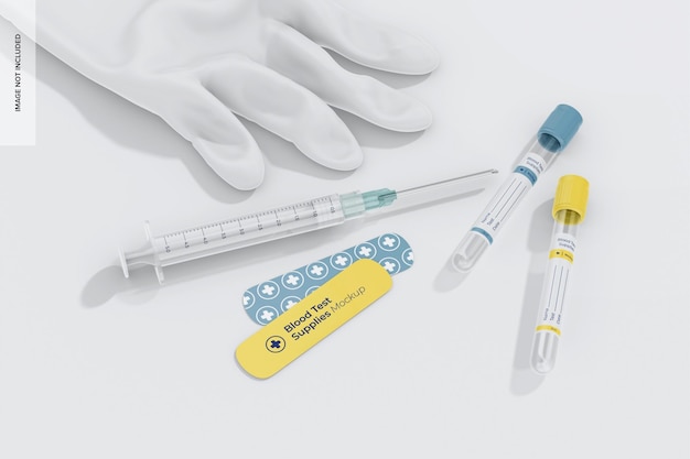 blood test supplies mockup