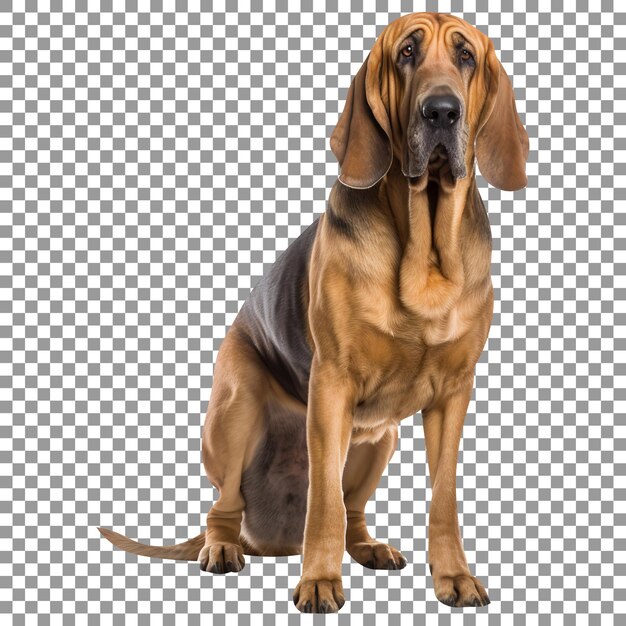 Bloodhound dog isolated on transparent background