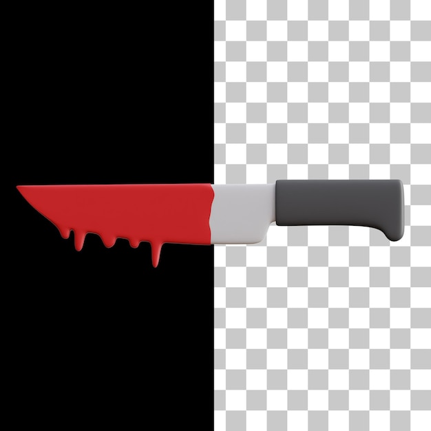 bloody knife 3d icon
