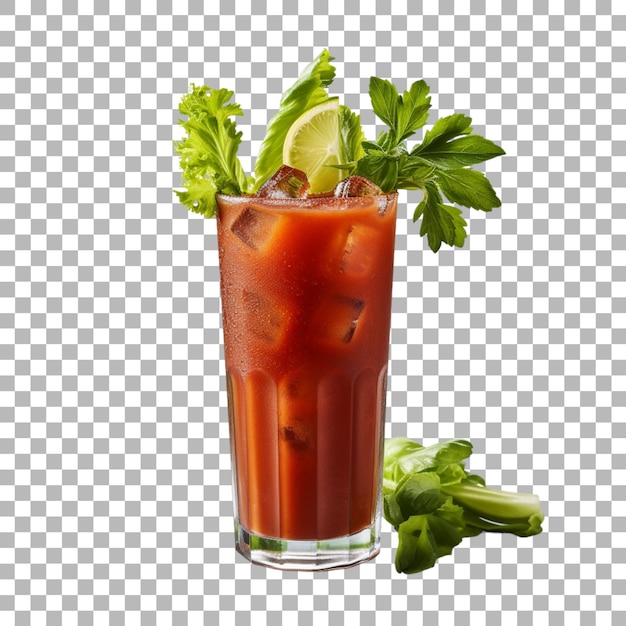 PSD bloody mary on transparent background