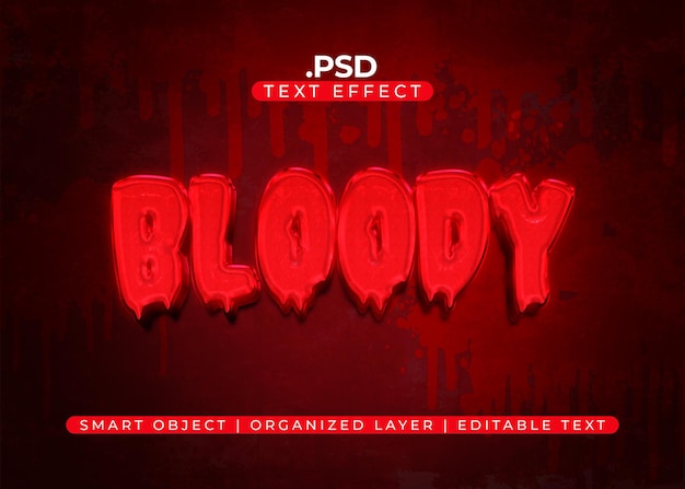 PSD bloody text effect