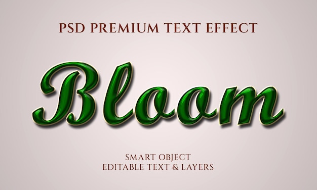 Bloom Text Effect Design