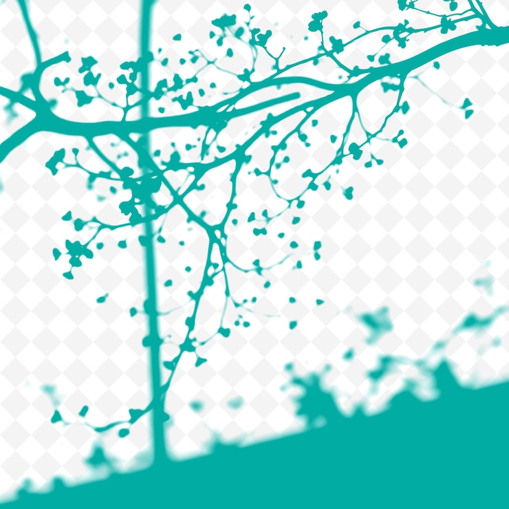 PSD blossom branch shadows delicate intricate shadows mimic the branches of flowering trees s