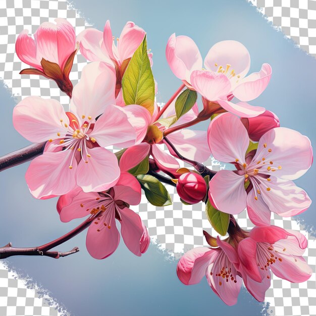 PSD blossoming apple tree