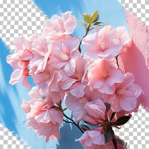Цветущий цветок бугенвиллии на прозрачном фоне
