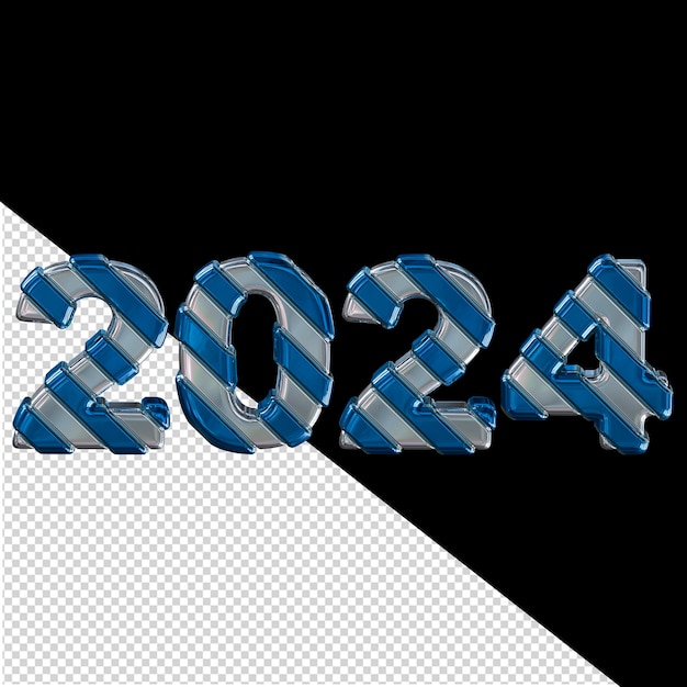 PSD Синий 2024 новый год 3d