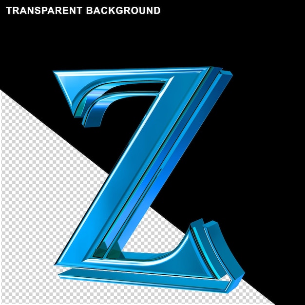 Blue 3d letter z