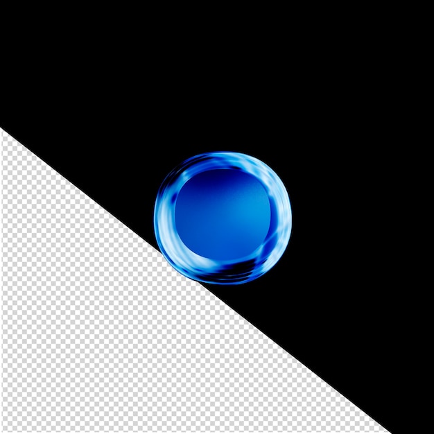 PSD blue 3d symbol with bevel