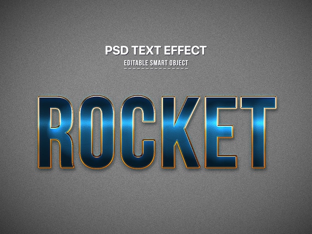 Blue 3d text style effect