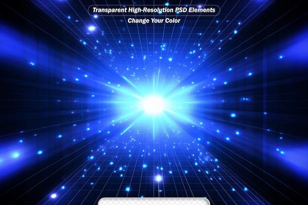 PSD blue abstract background rendering glowing particles