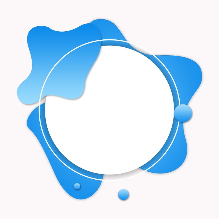 PSD blue abstract border