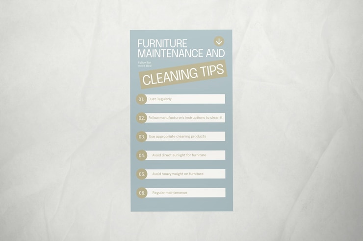 PSD blue abstract shape furniture maintenance social media story