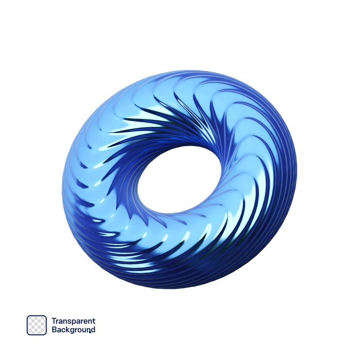 PSD blue abstract shape png template