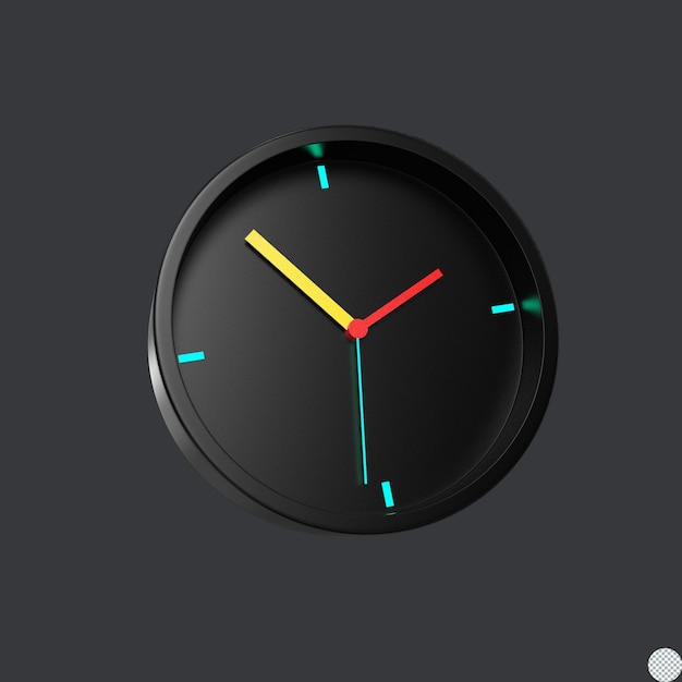 blue alarm clock concept 3d render for isolated illustration