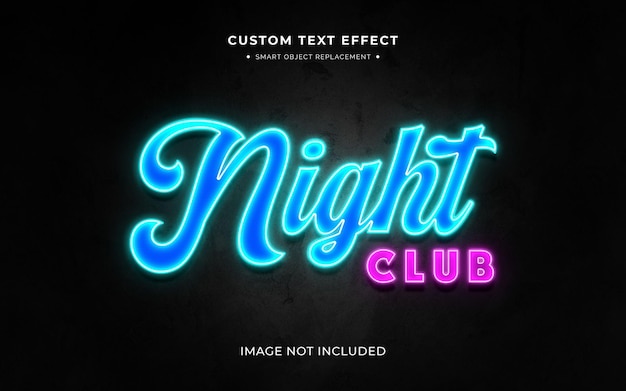 blue and pink neon text effect