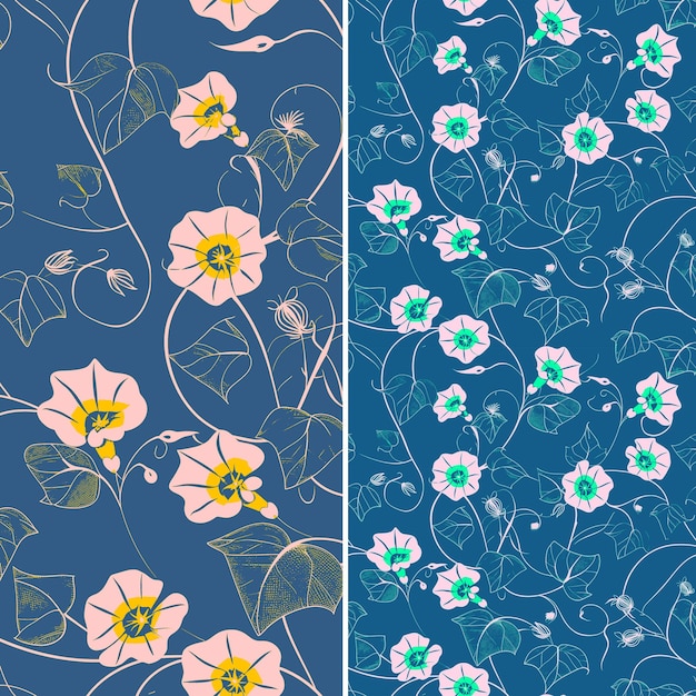 PSD a blue background with flowers and the words quot spring quot on it