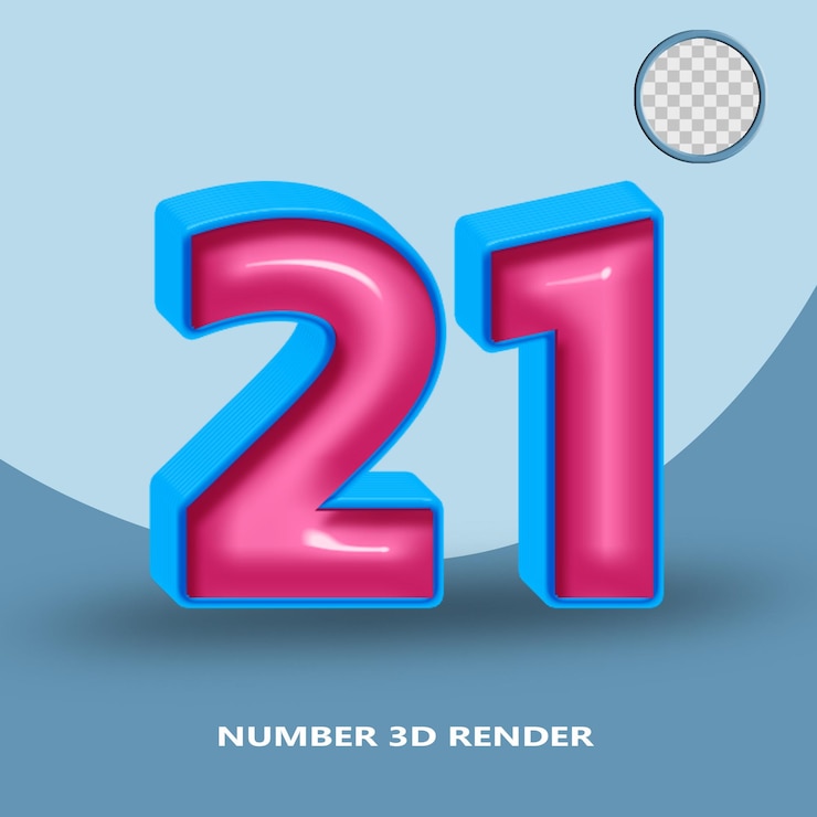 PSD a blue background with the number 13 is displayed.