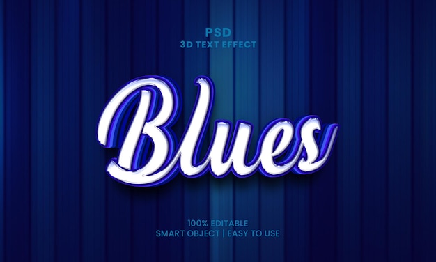 A blue background with the title blues in white letters.