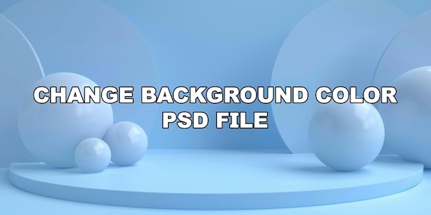 PSD a blue background with white spheres on it stock background