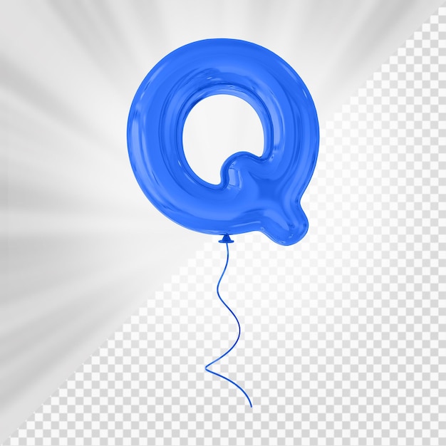 Blue balloon letter q