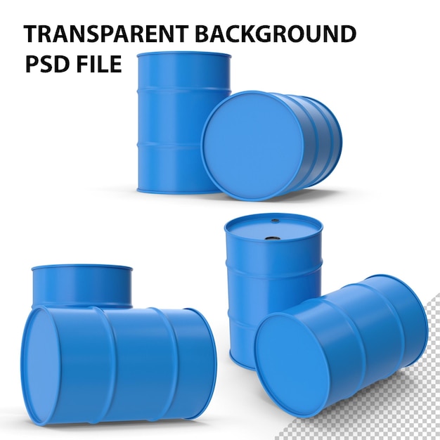 PSD blue barrels png