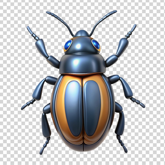 PSD blue beetle isolated on transparent background