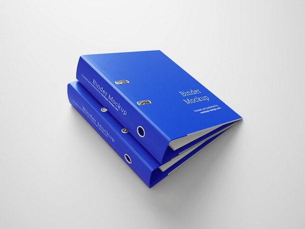 blue binders mockup