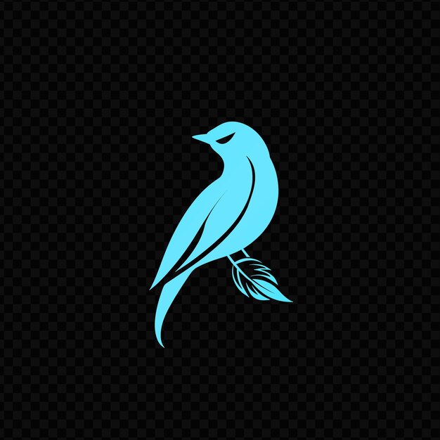 Blue bird on a black background