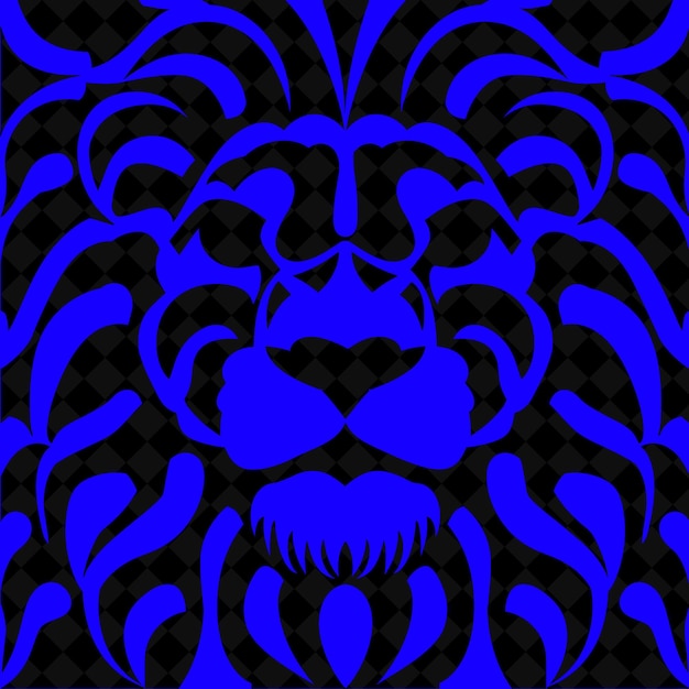 PSD a blue and black background with a lion head