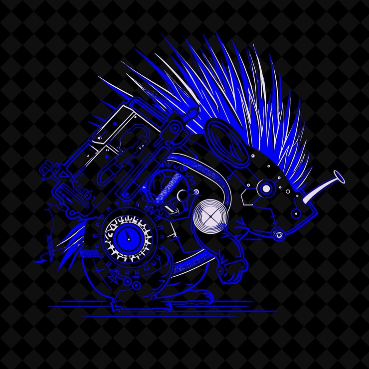PSD a blue and black poster of a horse with the word  the word  on it