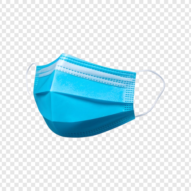 PSD a blue and blue oxygen mask is shown on a transparent background