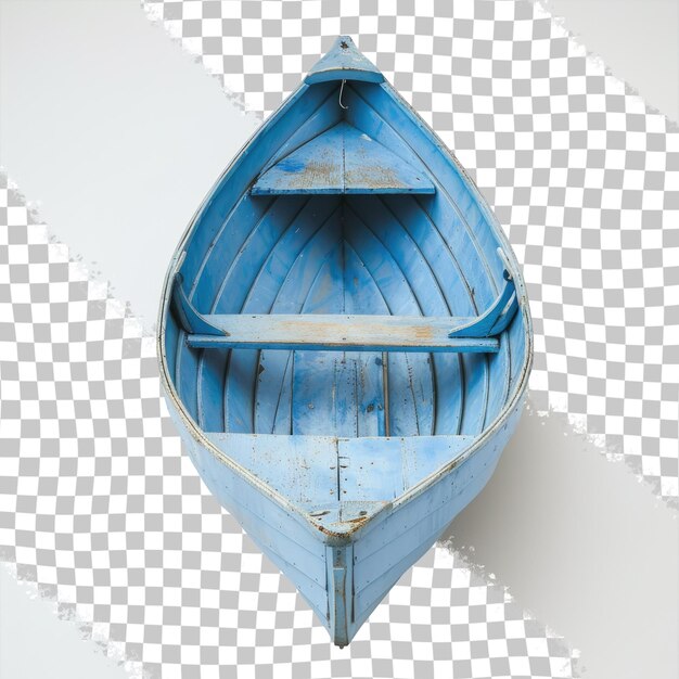 PSD a blue boat with a blue hull sits on a checkered surface