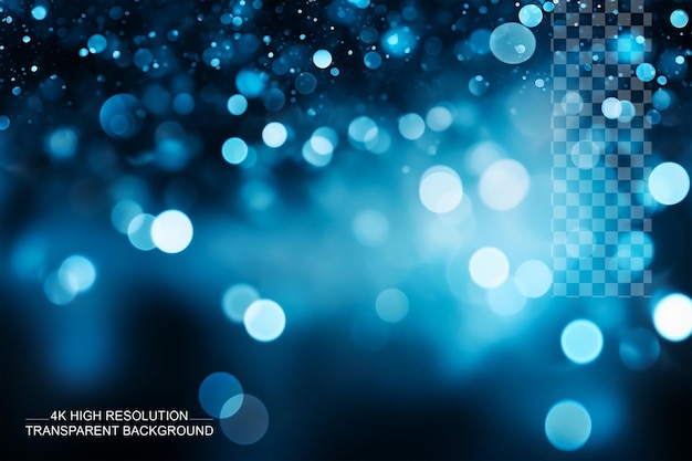 PSD blue bokeh circles abstract background and colorful circles on transparent background